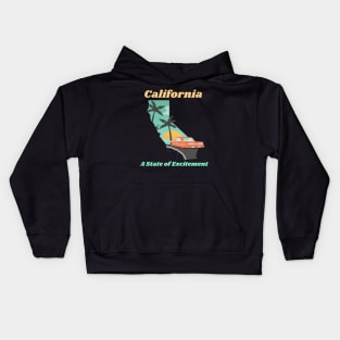 California: A State of Excitement Kids Hoodie